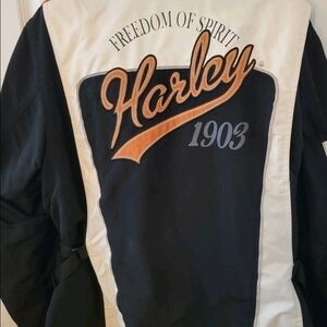 Harley Freedom of Spirit 1903 Jacket - Black & White with Tan Logo
